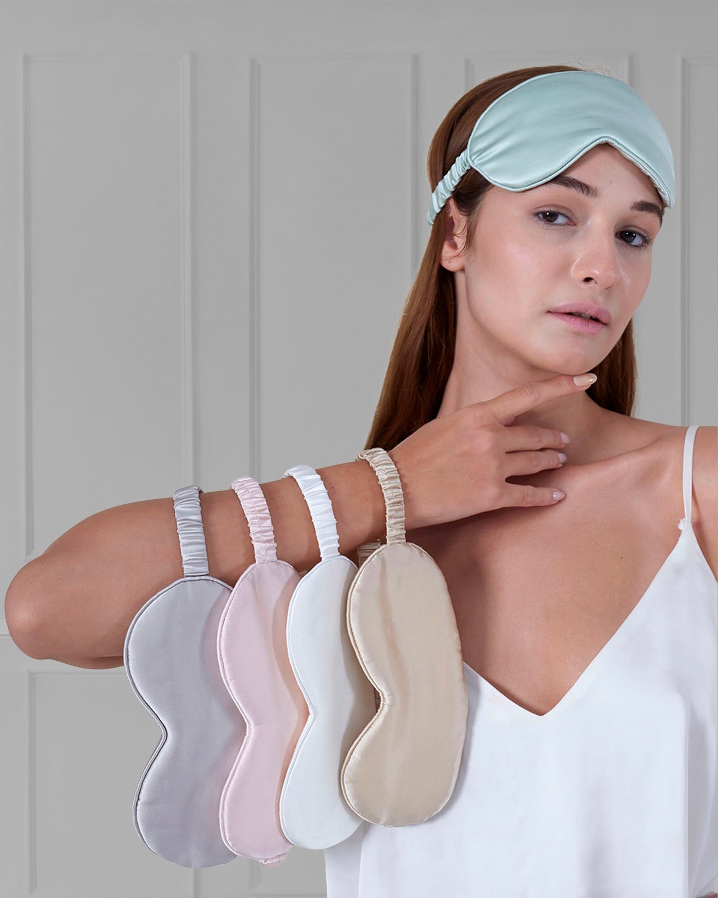 Mascarilla de seda de morera 100% pura - Plata