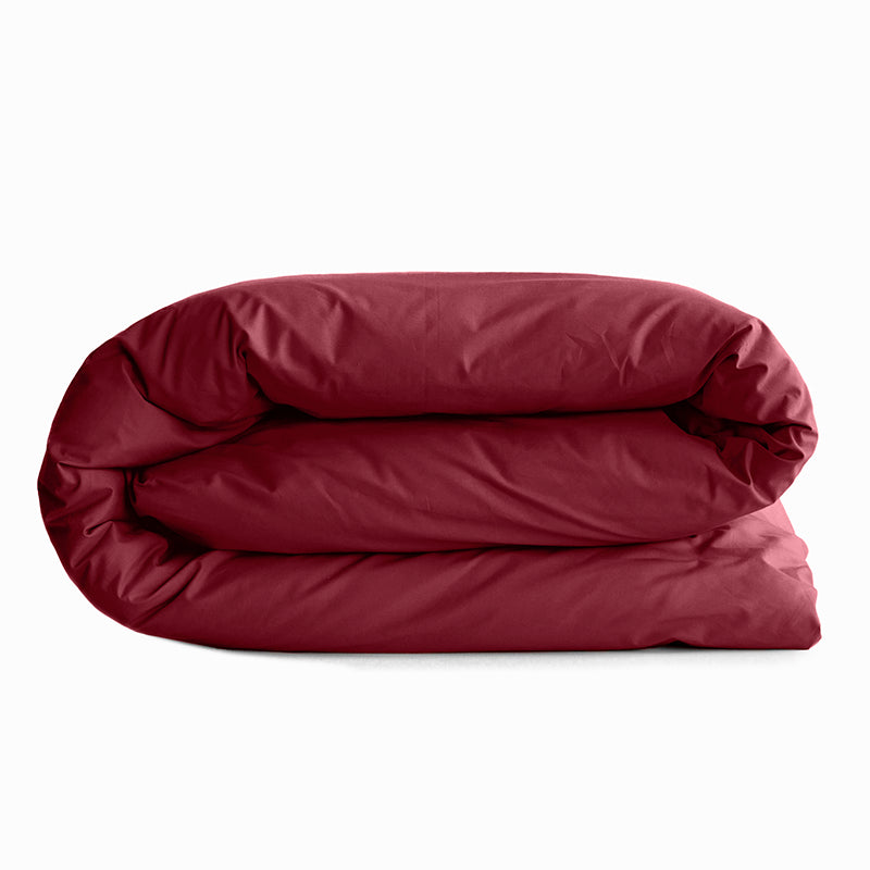 Housse De Couette - 100% Coton - Grenat