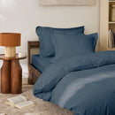 Housse De Couette - 100% Percale Coton - Bleu Encre