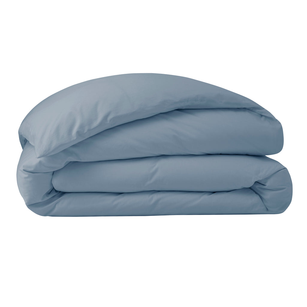 Housse De Couette - 100% Percale Coton - Bleu Jean