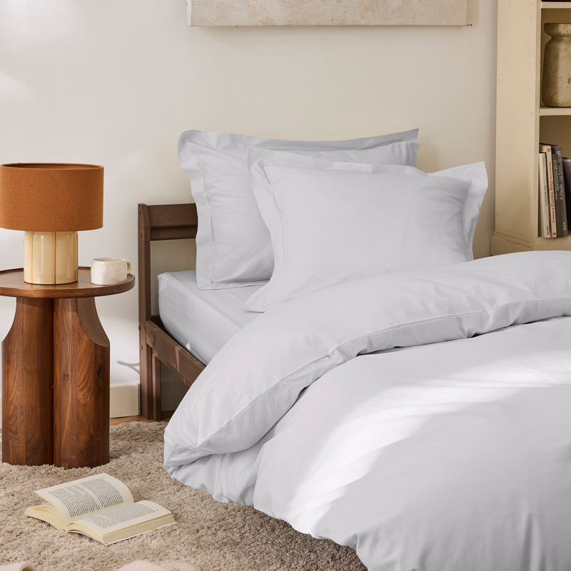 Housse De Couette - 100% Percale Coton - Perle