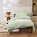 Housse De Couette - 100% Percale Coton - Vert D'Eau