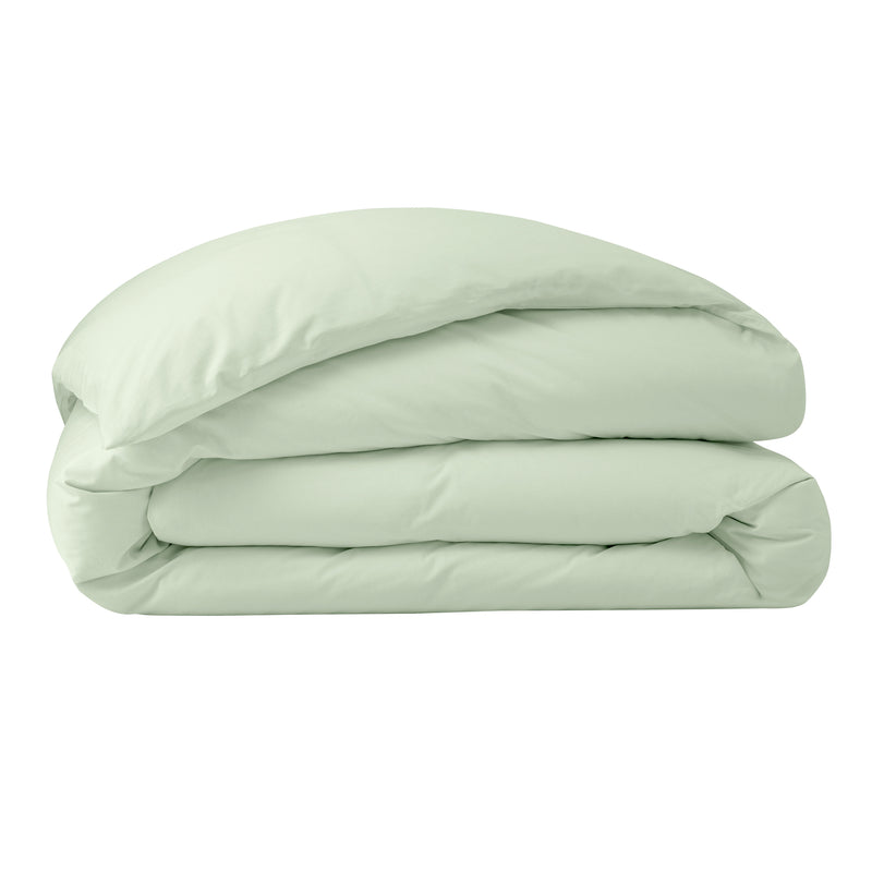 Housse De Couette - 100% Percale Coton - Vert D'Eau