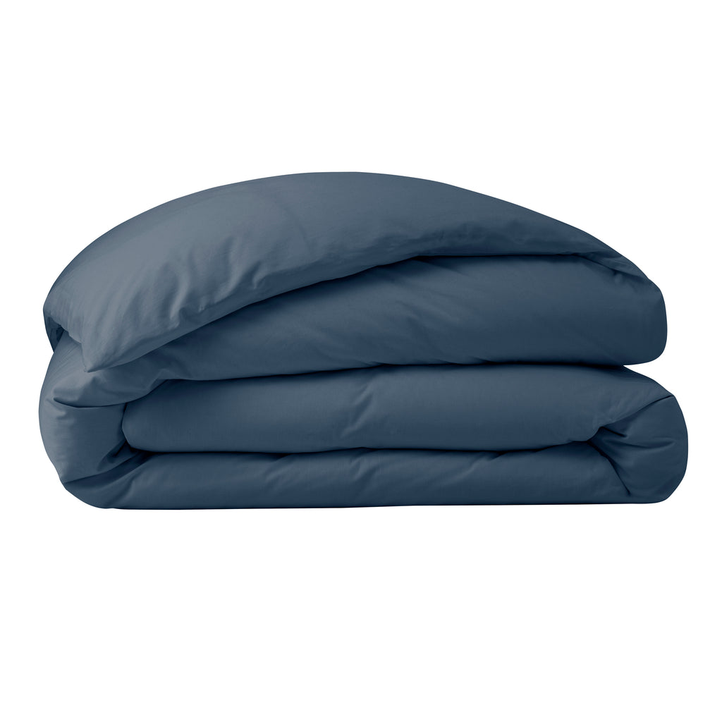 Housse De Couette - 100% Percale Coton - Bleu Encre