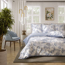 Parure De Couette "Imprimé Double Face" + 2 Taies D'Oreiller Volant Plat Piqué - 100% Percale Pur Coton Peigné 80 Fils/Cm2 - Sorableu