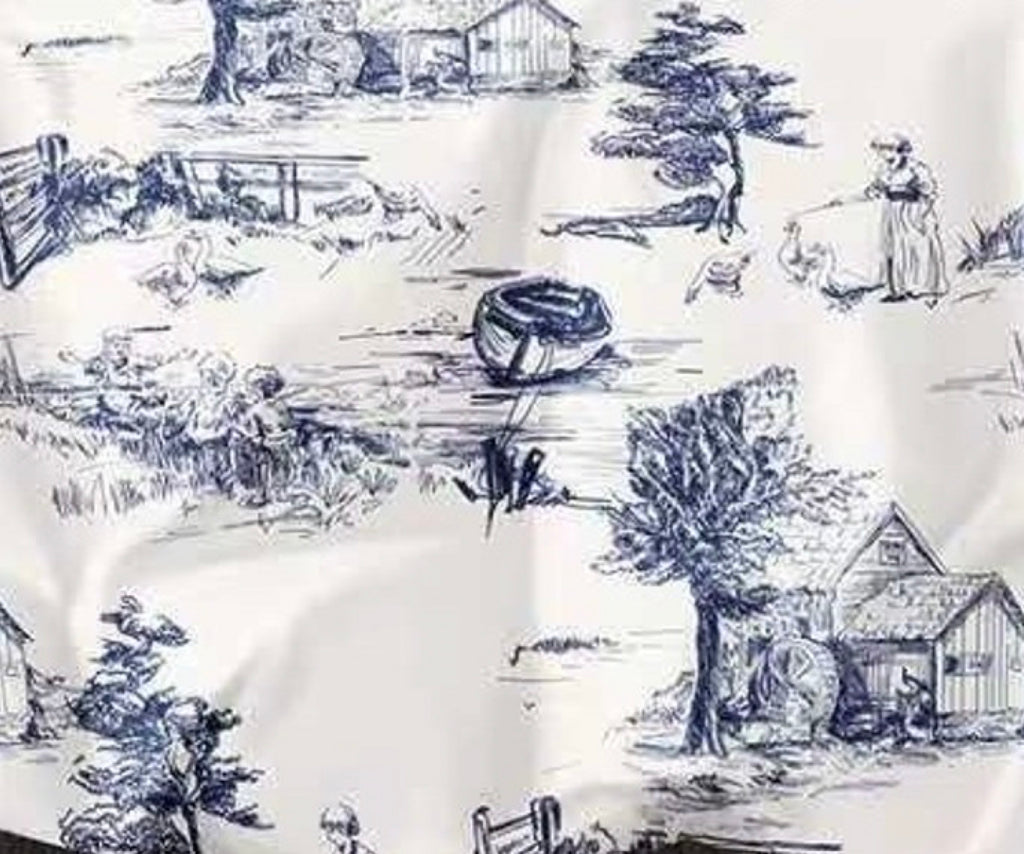 Juego de Edredón Estampado Doble Cara + 2 Fundas de Almohada con Volantes Planos de Piqué - 100% Puro Algodón Percal Peinado