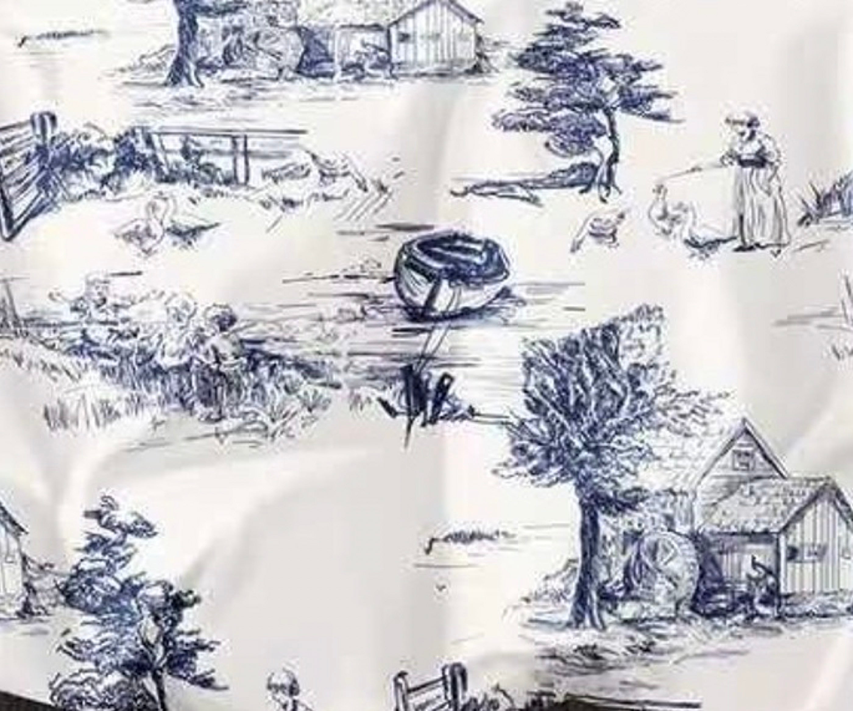 Juego de Edredón Estampado Doble Cara + 2 Fundas de Almohada con Volantes Planos de Piqué - 100% Puro Algodón Percal Peinado
