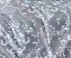 Parure De Couette Imprimé Double Face + 2 Taies D'Oreiller Volant Plat Piqué - 100% Percale Pur Coton Peigné