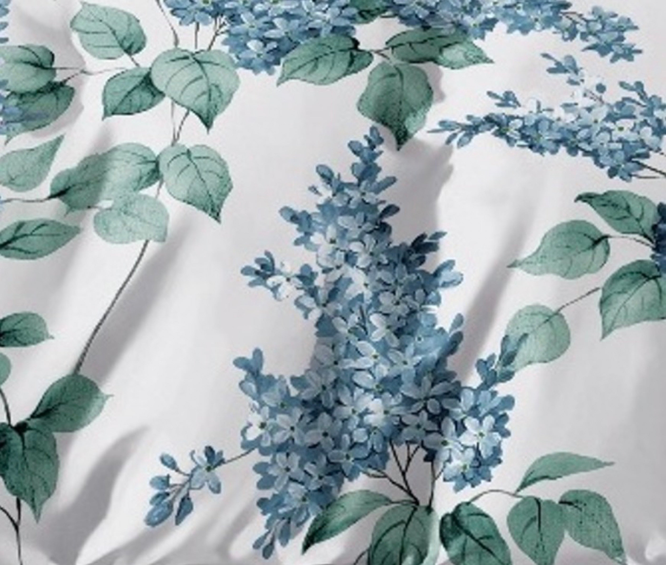 Parure De Couette Imprimé Double Face + 2 Taies D'Oreiller Volant Plat Piqué - 100% Percale Pur Coton Peigné