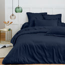 Housse De Couette - 100% Coton - Bleu Nuit