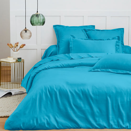 Housse De Couette - 100% Coton - Cyan
