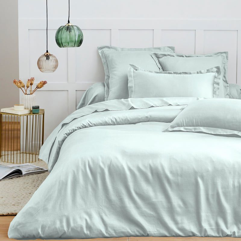 Housse De Couette - 100% Coton - Menthe