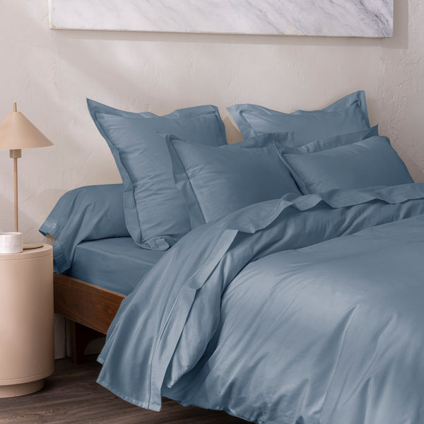 Duvet Cover - 100% Percale Cotton - Jean Blue