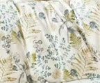 Parure De Couette Imprimé Double Face + 2 Taies D'Oreiller Volant Plat Piqué - 100% Percale Pur Coton Peigné