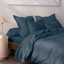 Housse De Couette - 100% Percale Coton - Bleu Encre