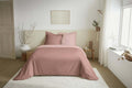 Parure De Couette 3 Pièces Réversible - 100% Coton - Rose/Rose