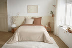 Parure De Couette 3 Pièces - 100% Coton - Sable/Taupe