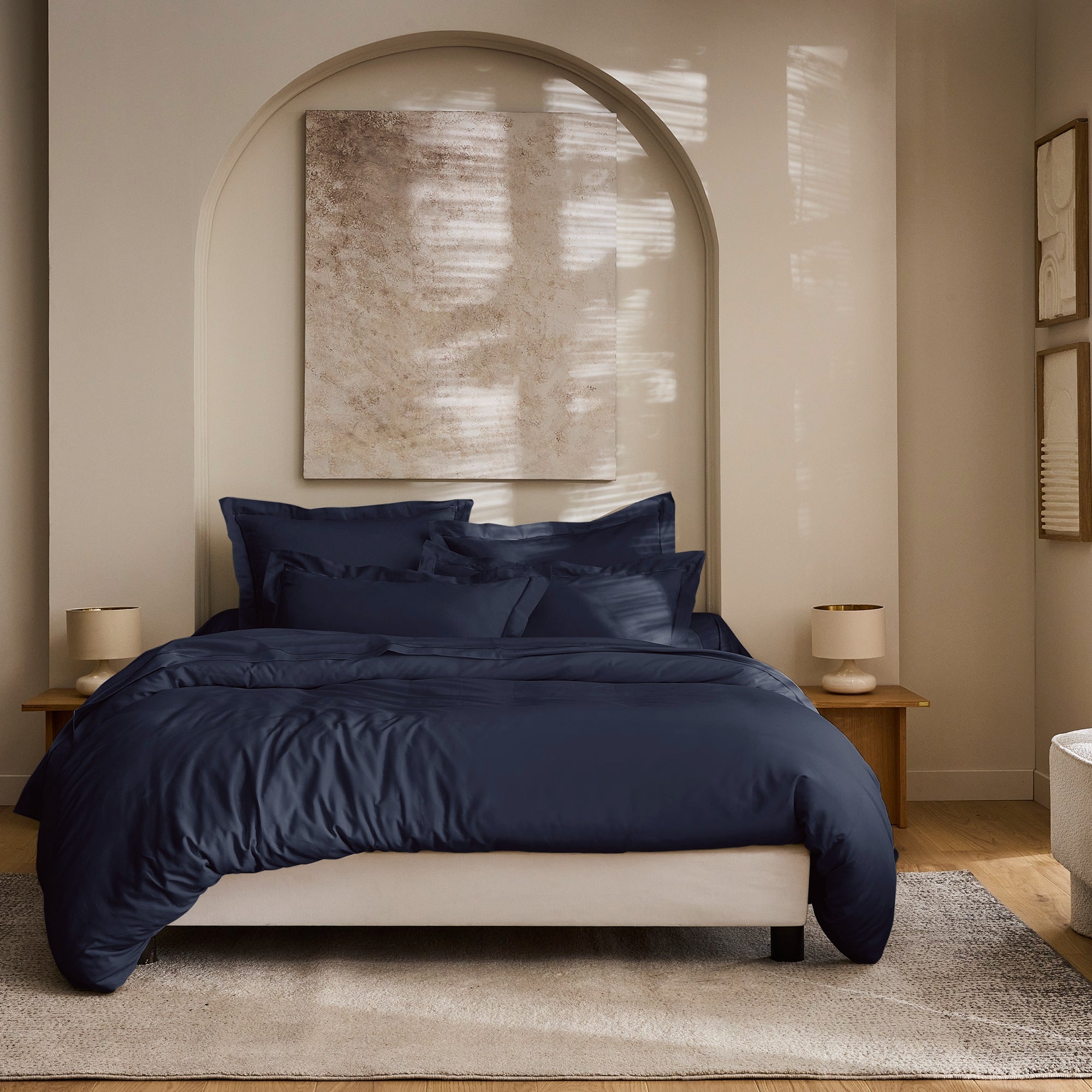 “Prestige” Duvet Cover - Cotton Satin - Velvet Blue