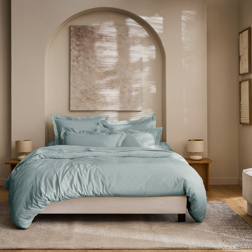 Housse De Couette "Prestige" - Satin De Coton - Celadon