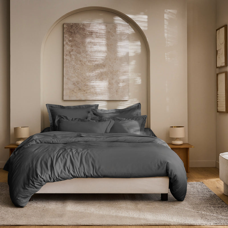 Housse De Couette "Prestige" - Satin De Coton - Graphite