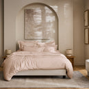 Housse De Couette "Prestige" - Satin De Coton - Rose Blush