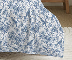 Pack Complet Imprimé (Housse De Couette + Taie(s) + Drap Housse) - 100% Coton 57 Fils - Berangere Bleu