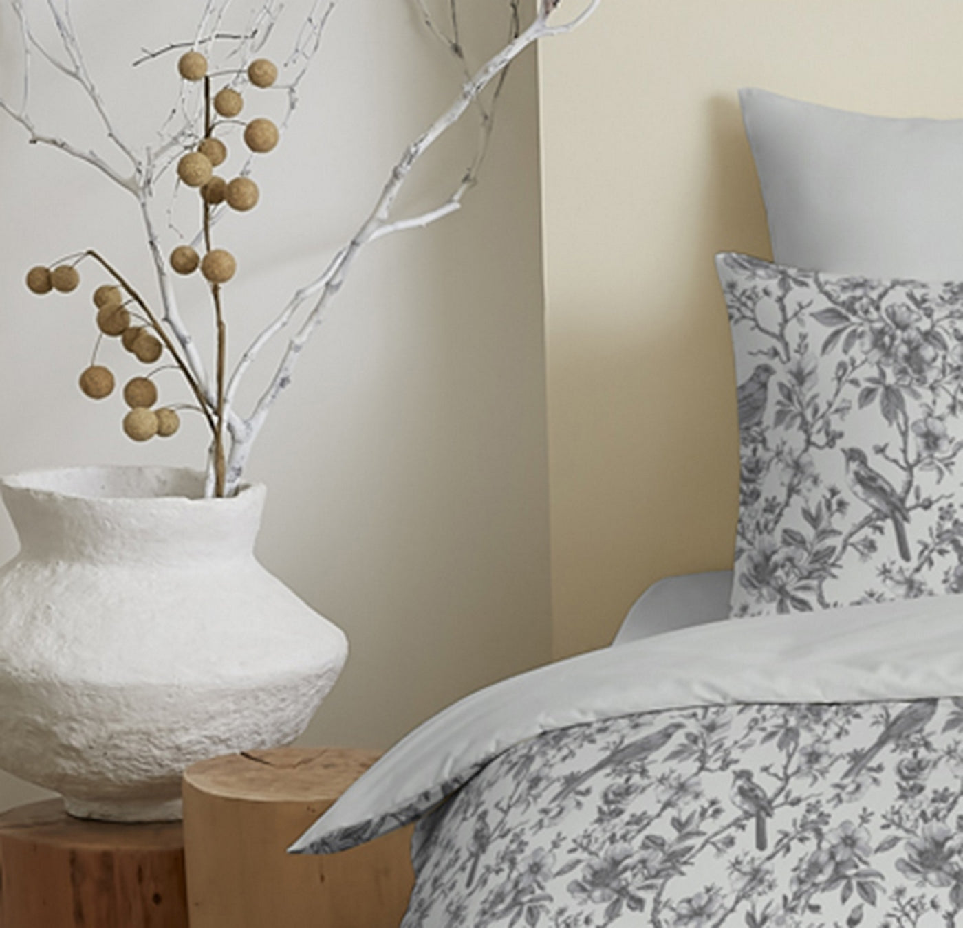 Pack Complet Imprimé (Housse De Couette + Taie(s) + Drap Housse) - 100% Coton 57 Fils - Berangere Nuage
