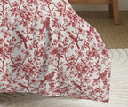 Pack Completo Estampado (Funda Nórdica + Funda(s) De Almohada+ Sábana Bajera) - 100% Algodón 57 Hilos - Rojo Berangere