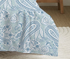 Pack Completo Estampado (Funda Nórdica + Funda(s) De Almohada+ Sábana Bajera) - 100% Algodón 57 Hilos - Cachemir Azul