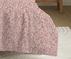 Pack Completo Estampado (Funda Nórdica + Funda(s) De Almohada+ Sábana Bajera) - 100% Algodón 57 Hilos - Melocotón Celeste