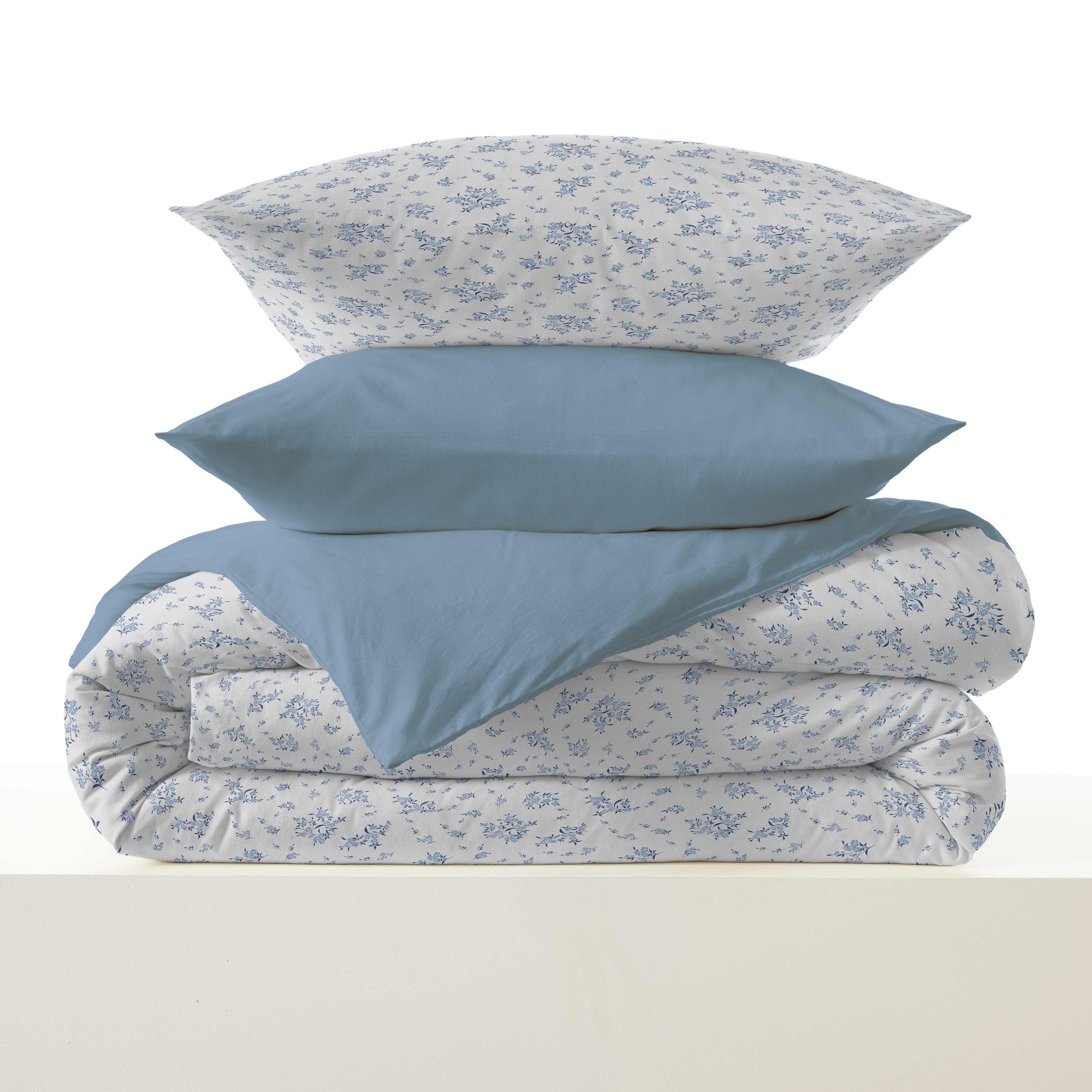 Pack Funda Nórdica - 100% Algodón - Azul Louise