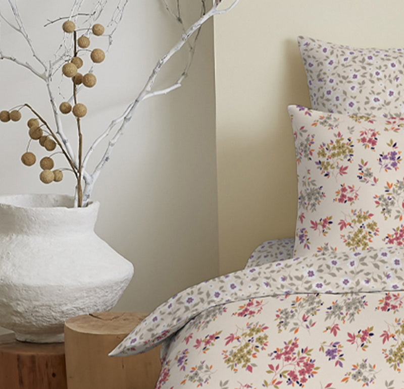 Pack Complet Imprimé (Housse De Couette + Taie(s) + Drap Housse) - 100% Coton 57 Fils - Tanya Multicolore