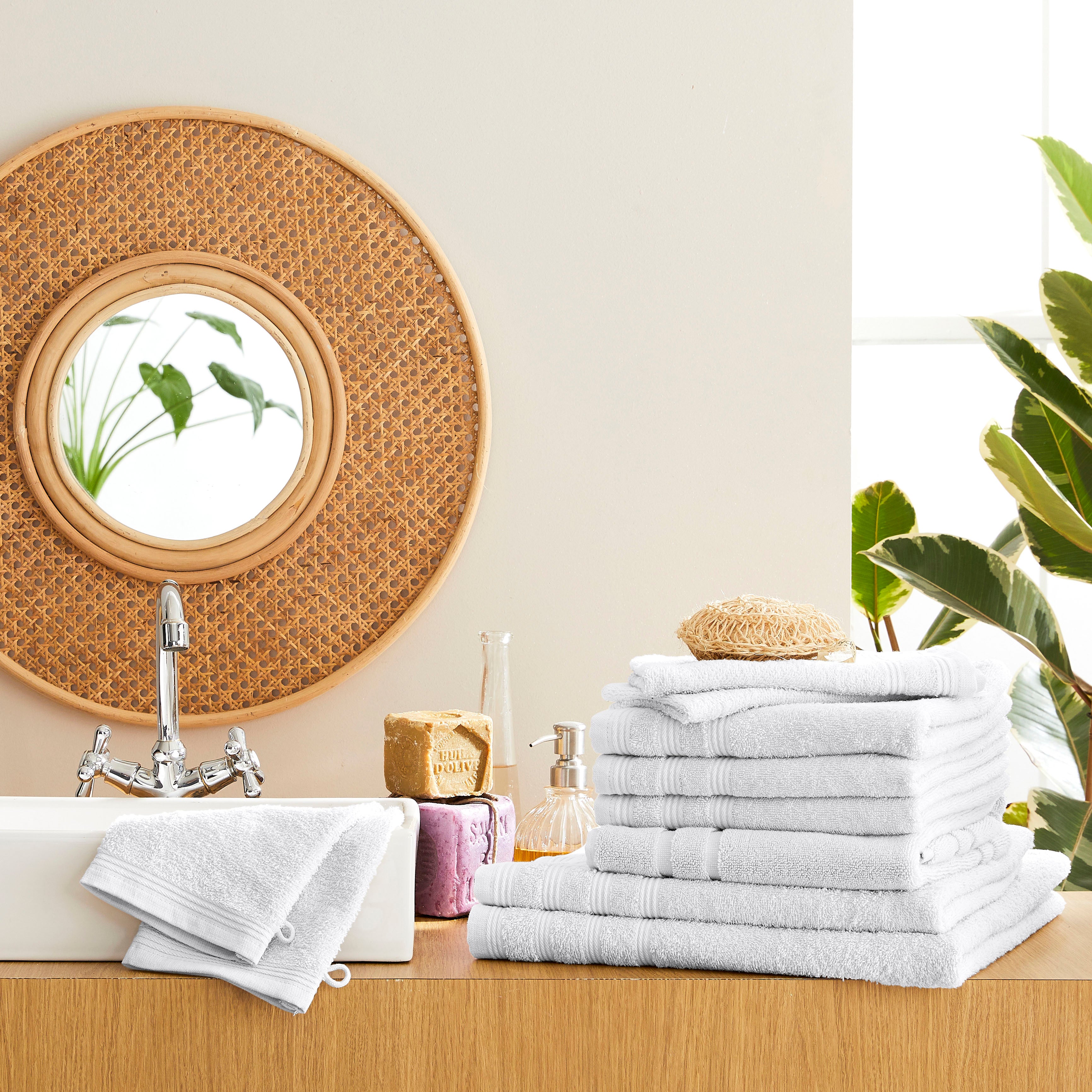 "Spa" Sponge Pack - 100% Cotton - Snow