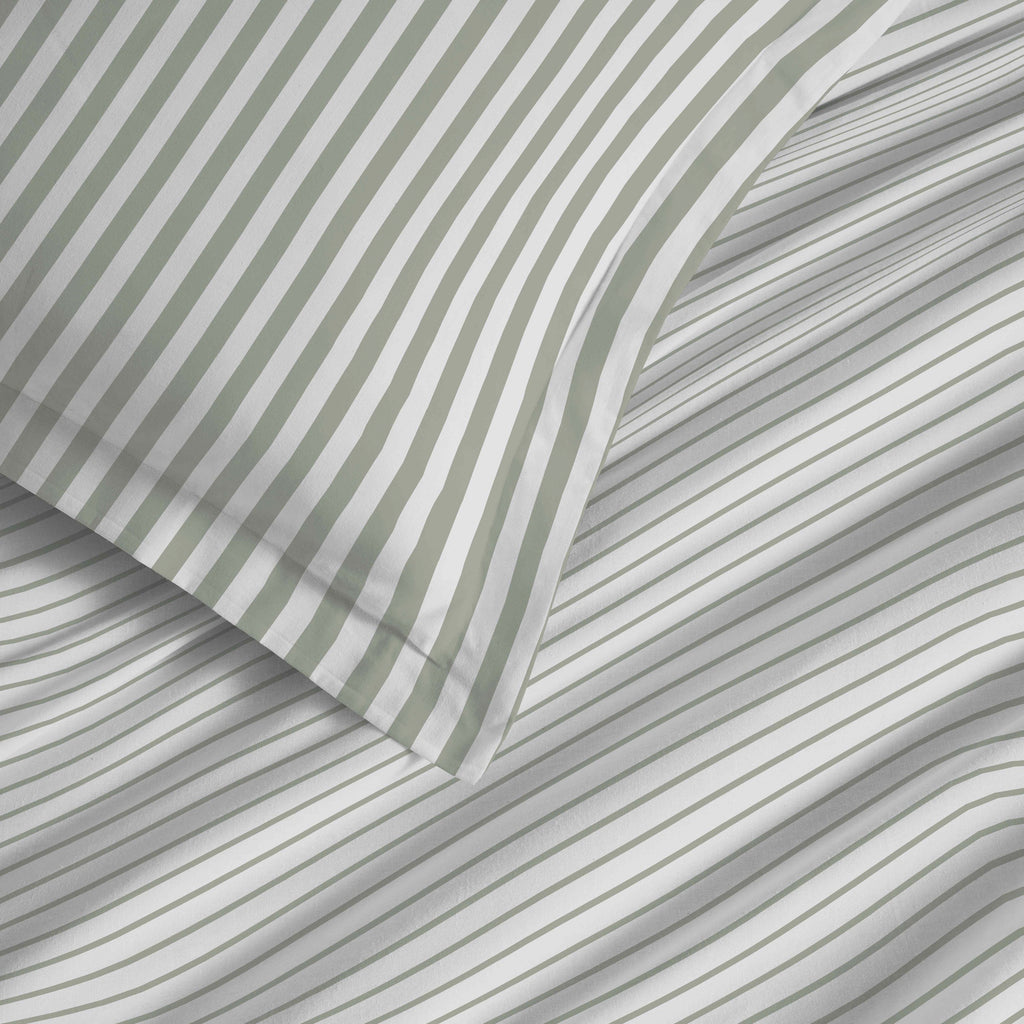 Parure De Draps 4 Pièces Pour Lit - 100% Coton - Palerme Eucalyptus