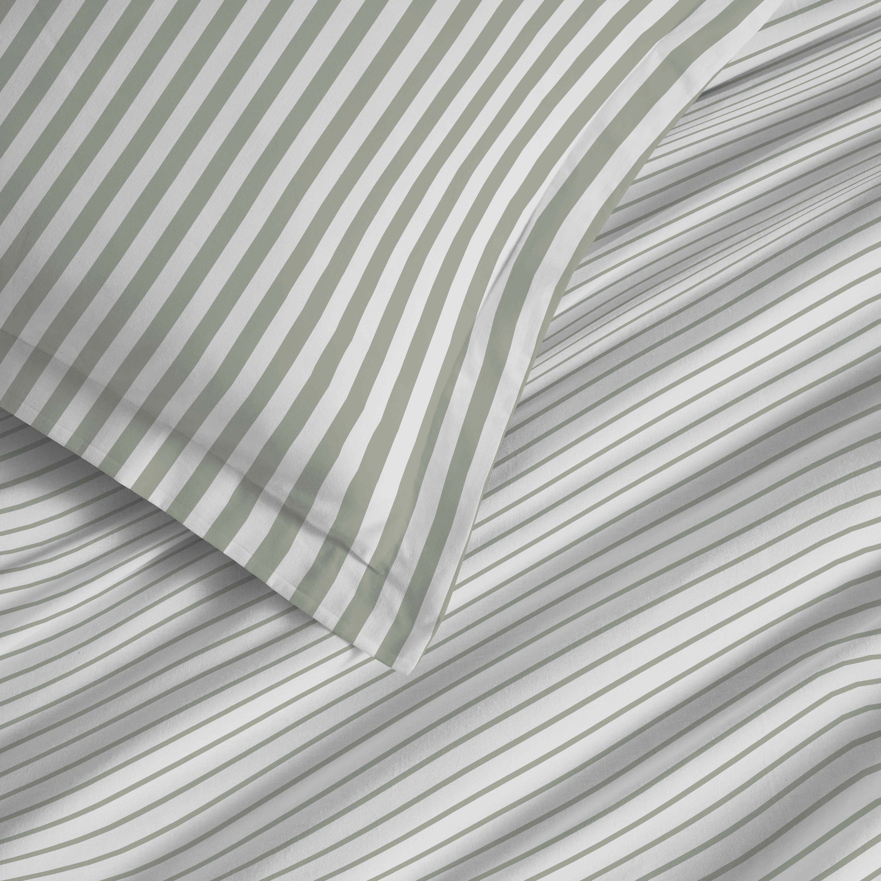 Parure De Draps 4 Pièces Pour Lit - 100% Coton - Palerme Eucalyptus