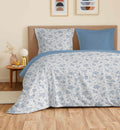 Juego de Sábanas para Cama Grande de 4 Piezas - 100% Algodón - Azul Louise