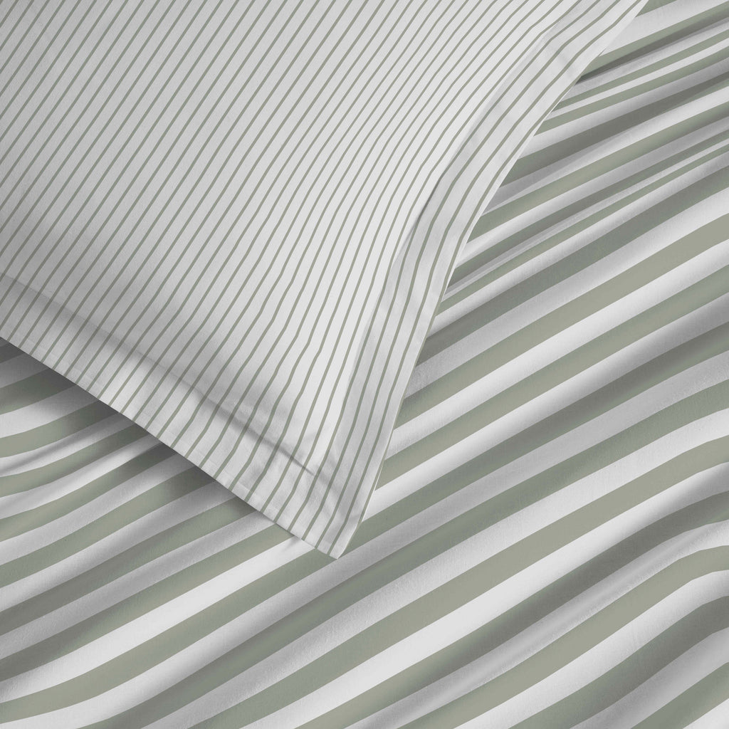 Juego de Sábanas para Cama Grande 4 Piezas - 100% Algodón - Palermo Eucalipto