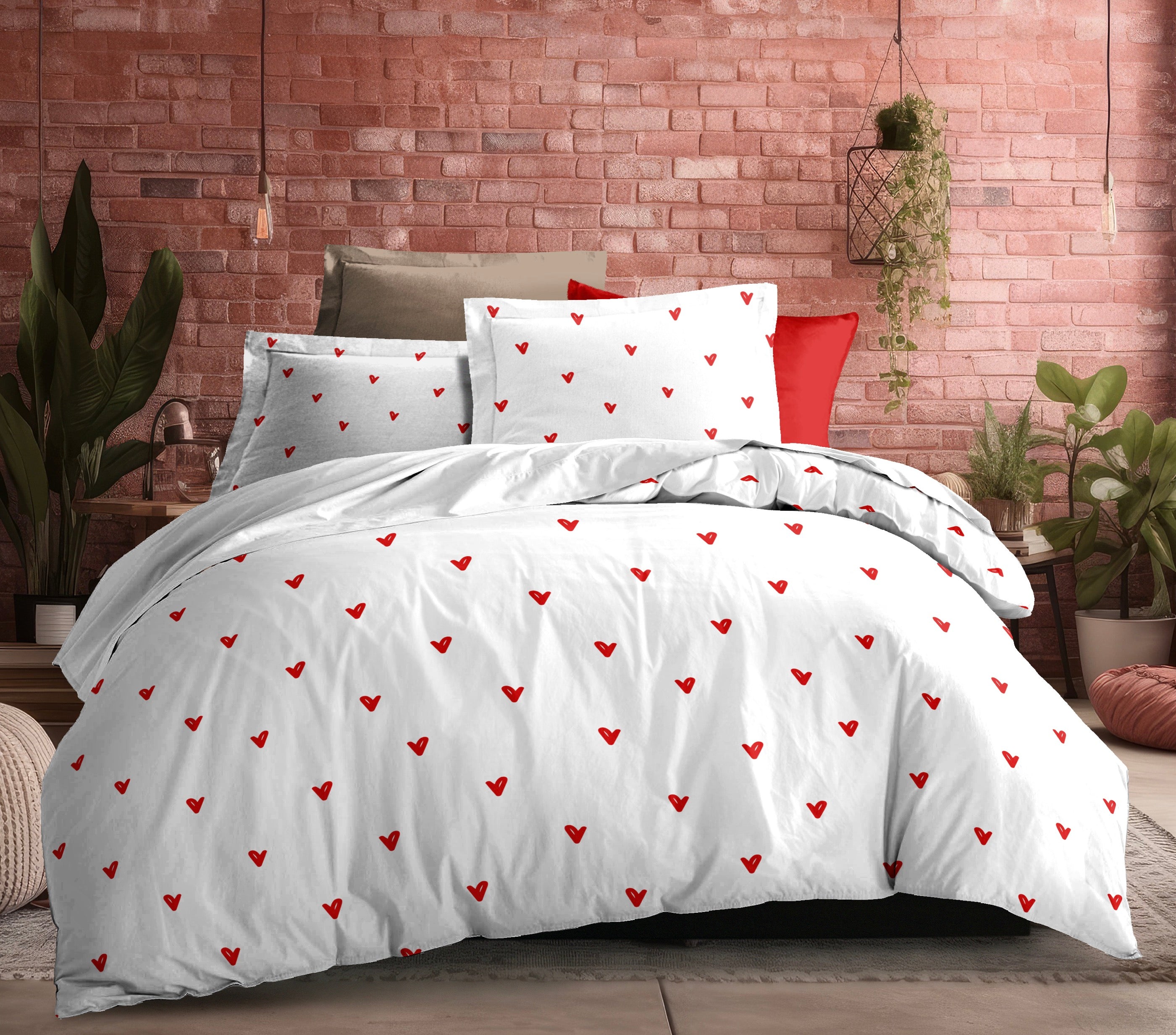 Juego de Sábanas 4 Piezas - Louna - Love Red