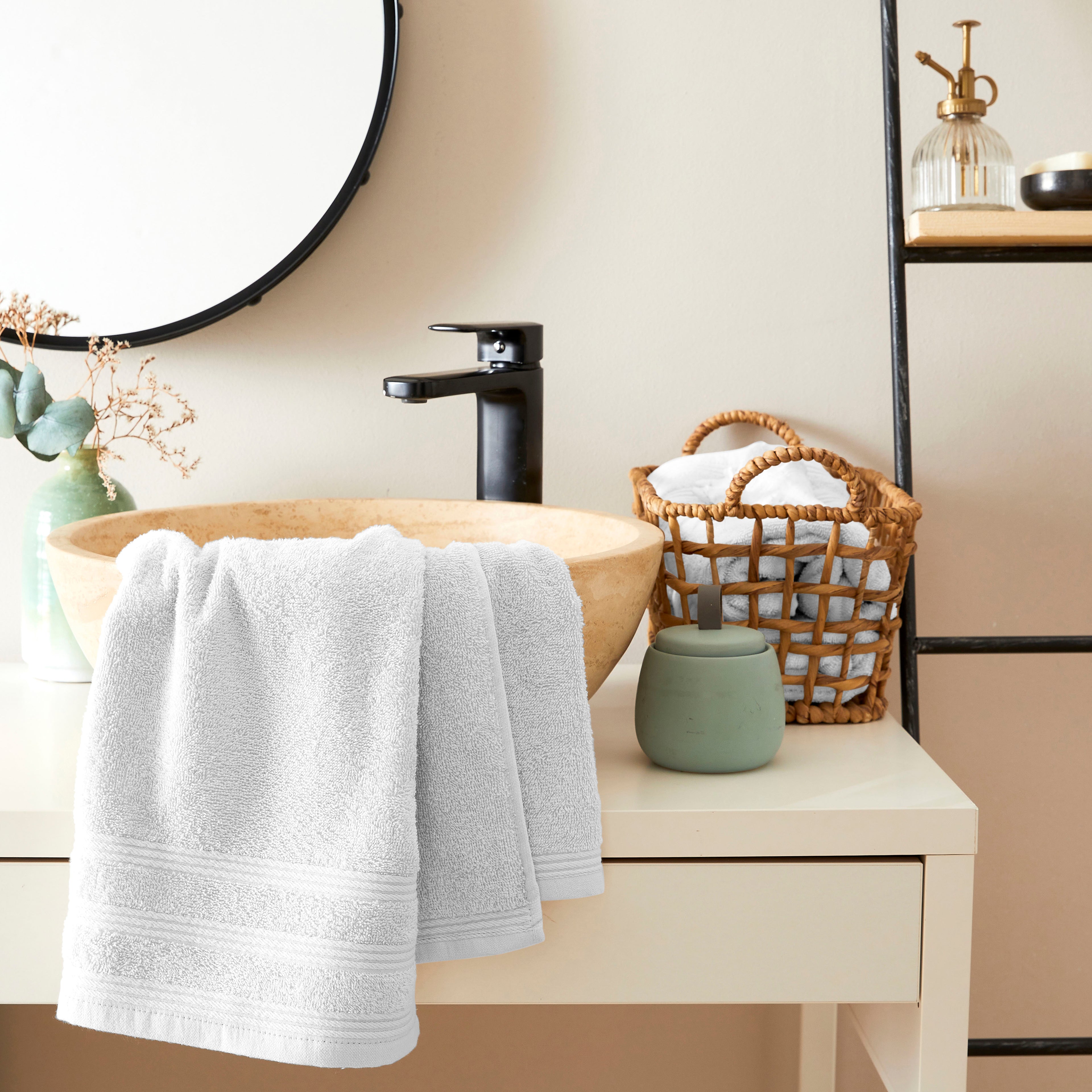 Serviette De Toilette "Spa" - 100% Coton - Neige