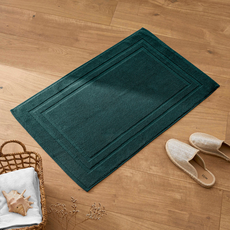 Tapis De Bain "Spa" - 100% Coton - Emeraude