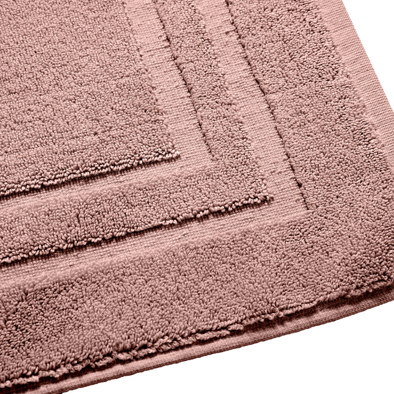 Tapis De Bain "Spa" - 100% Coton - Vieux Rose