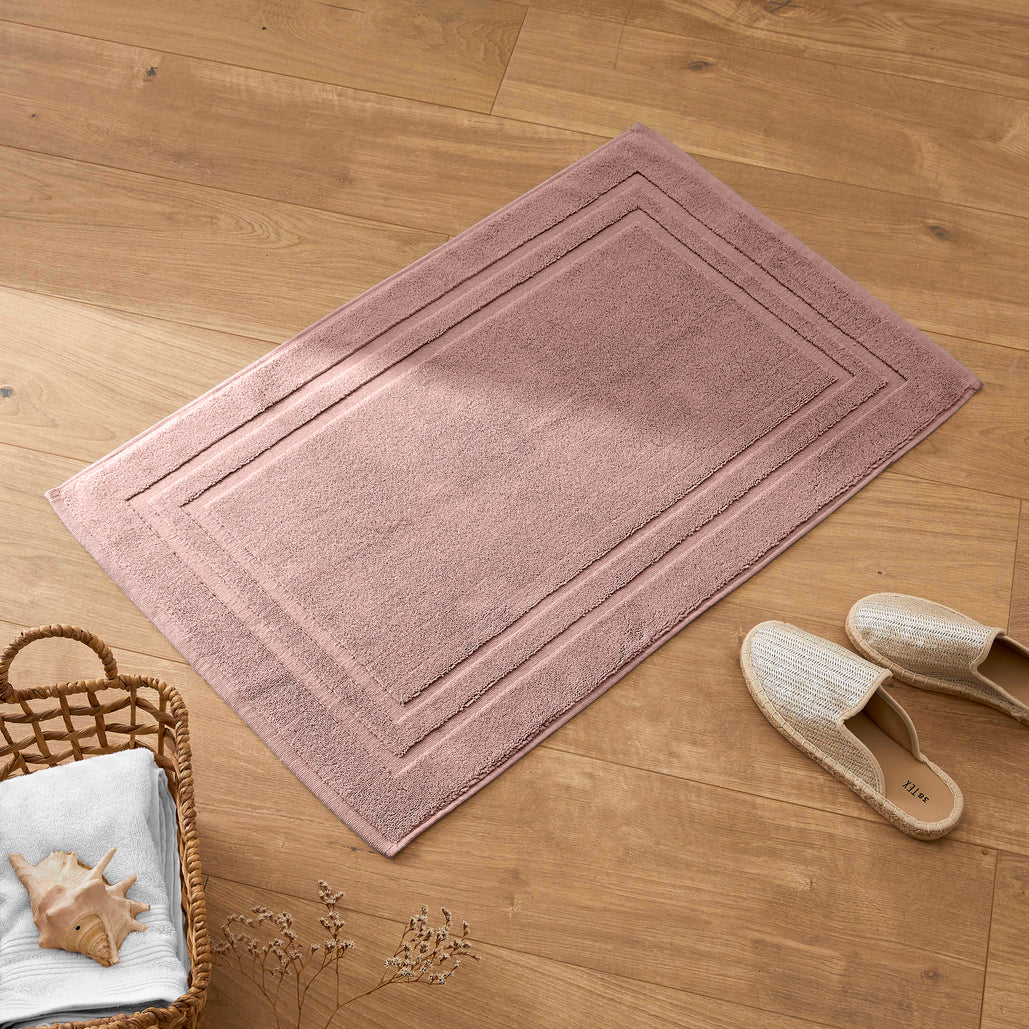 Alfombra de Baño "Spa" - 100% Algodón - Rosa Viejo