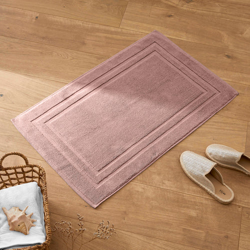Tapis De Bain "Spa" - 100% Coton - Vieux Rose