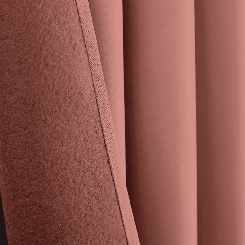 Rideaux Thermiques - 100% Polyester - Rose Boisé