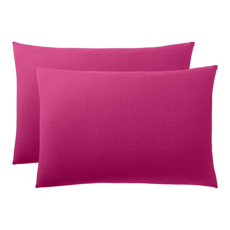 Taie D'Oreiller - 100% Coton - Magenta