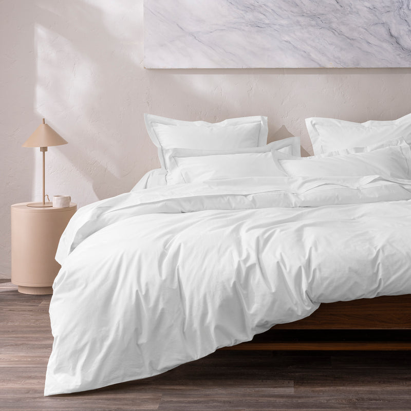 Taie D'Oreiller - 100% Percale Coton - Neige
