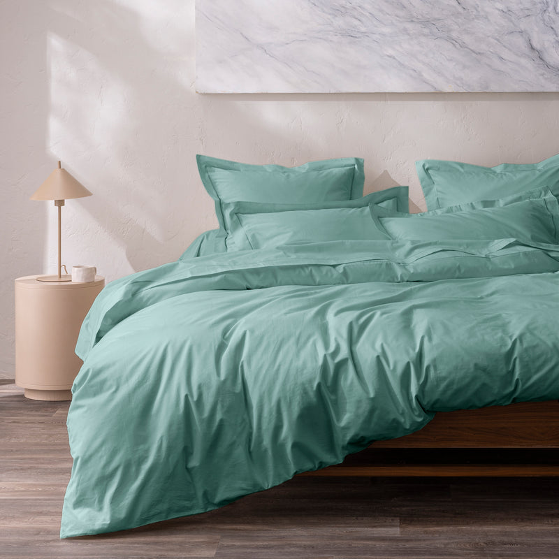 Taie D'Oreiller - 100% Percale Coton - Celadon