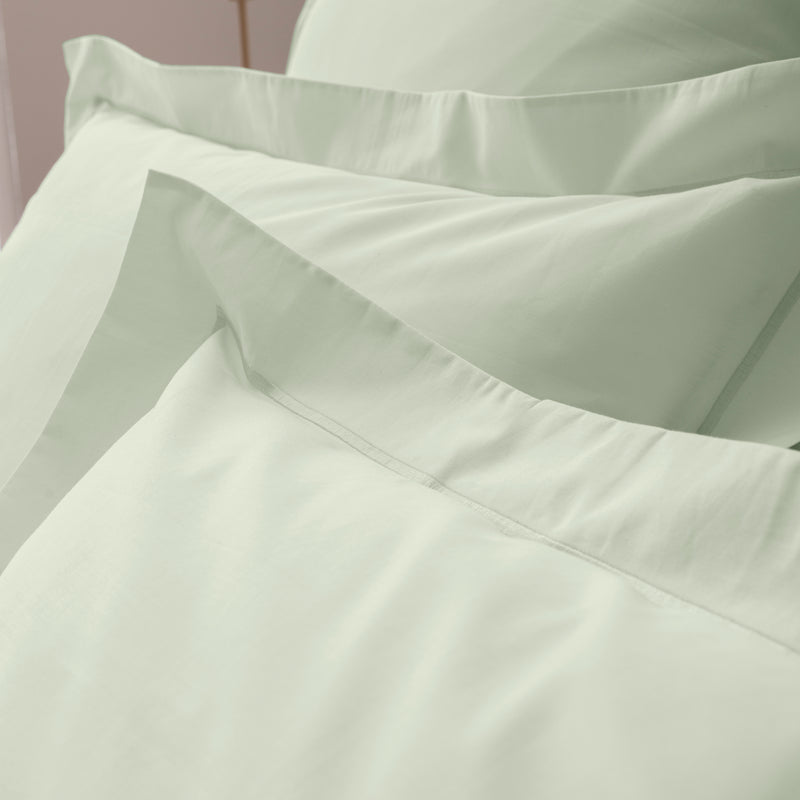 Taie D'Oreiller - 100% Percale Coton - Vert D'Eau