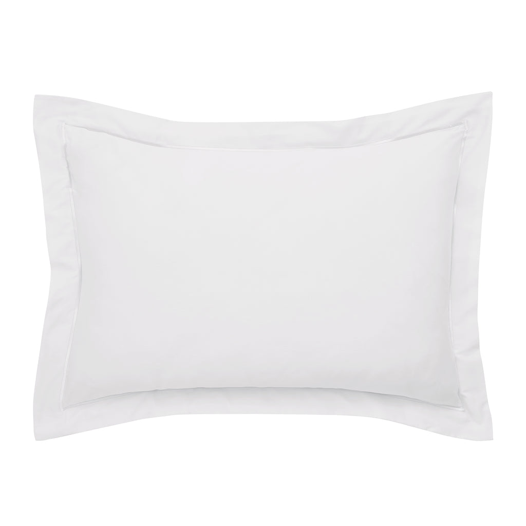 “Prestige” Pillowcase – Cotton Satin – White