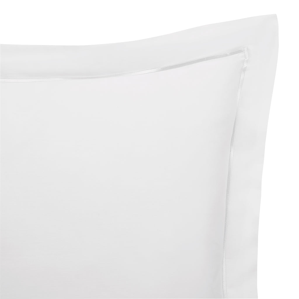 “Prestige” Pillowcase – Cotton Satin – White